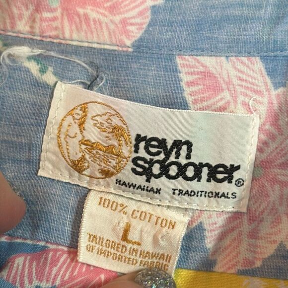 Reyn Spooner Hawaiian Shirt  Mens Button-Down size L Large Cotton - Picture 5 of 6